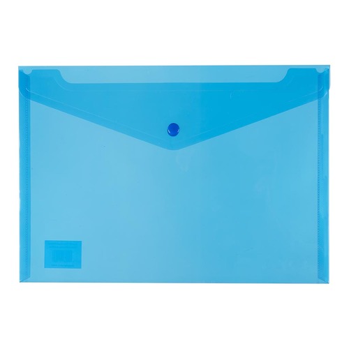 Icon PP Document Wallet A4 Button Closure Blue