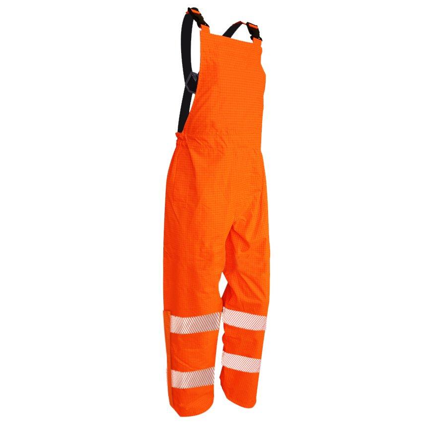 Hi Vis Pu, Bib Trousers, Flame Retardant, Orange-Size 8Xl