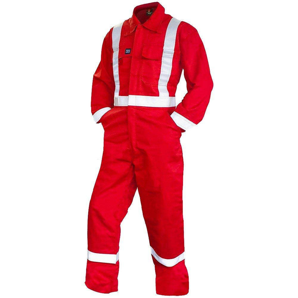 Fr Overall, 240 Gsm.88/12 11 Cal, Red With Tape-Size 8