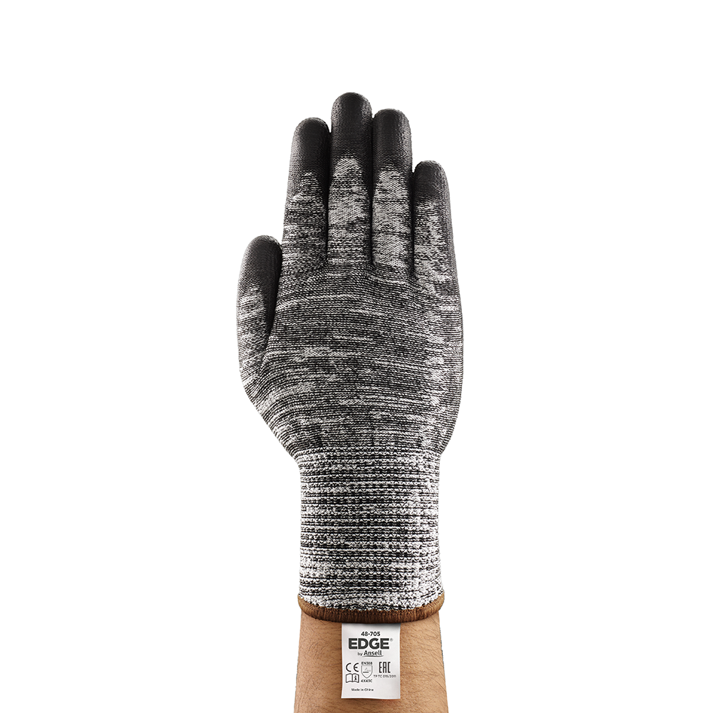 Ansell Edge 48-705 PU-Coated Cut Resistant Gloves – For Cut and Abrasion Resistance in Dry Environments - XL