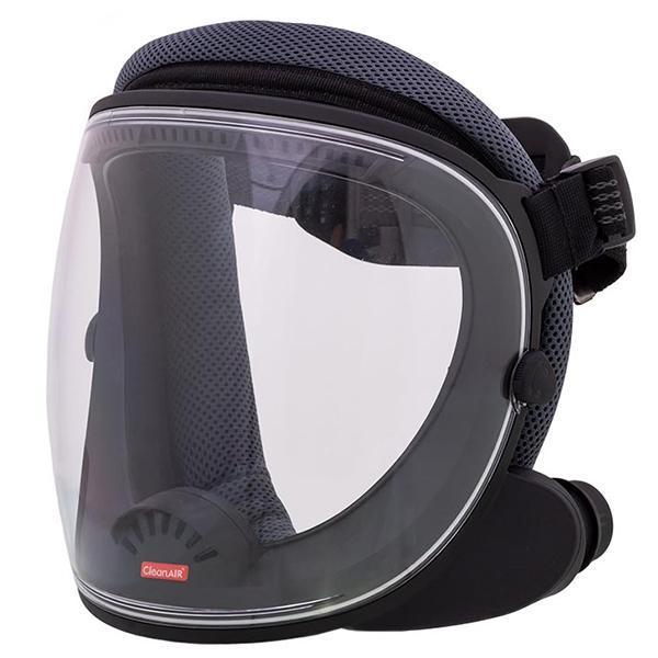 CleanAIR UniMask with Single Head Band - Grey / Cylindrical Cellulose Propionate (Chemical Resistant)