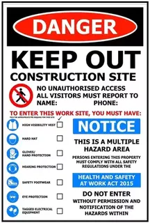 Construction Site Board DS2001 600x800 ACM