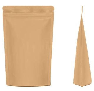 Standup Pouch with Zipper 1kg 235x335mm BROWN PAPER - Pack Fresh
