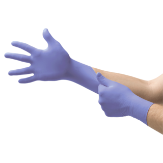 Ansell MicroFlex 93-853 Nitrile Long Cuff Disposable Gloves for Chemical Splashes and Chemotherapy Drug Handling - S